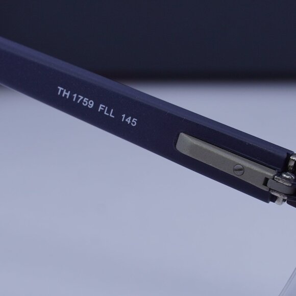 Tommy Hilfiger TH 1759 0FLL 00 Rectangle Eyeglasses – Matte Blue 54mm - Picture 9 of 10